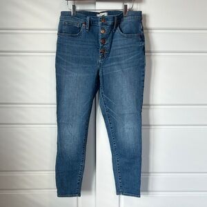 Madewell 9" Skinny Buttonfly Crop Size 30